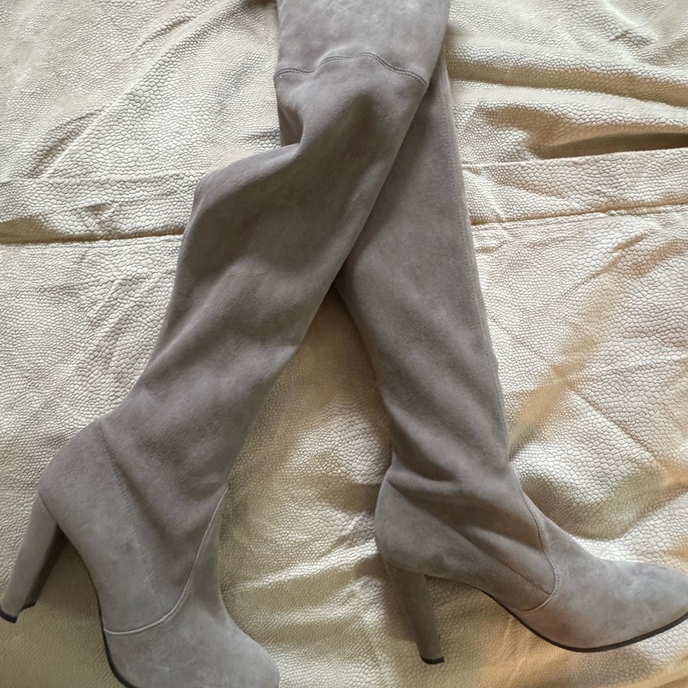 Stuart Weitzman Taupe Over-the-Knee Boots